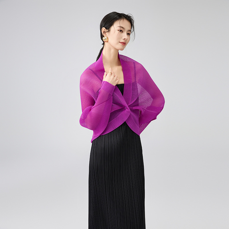 Sheer Pleated Bolero Shrug Cardigan (5).jpg