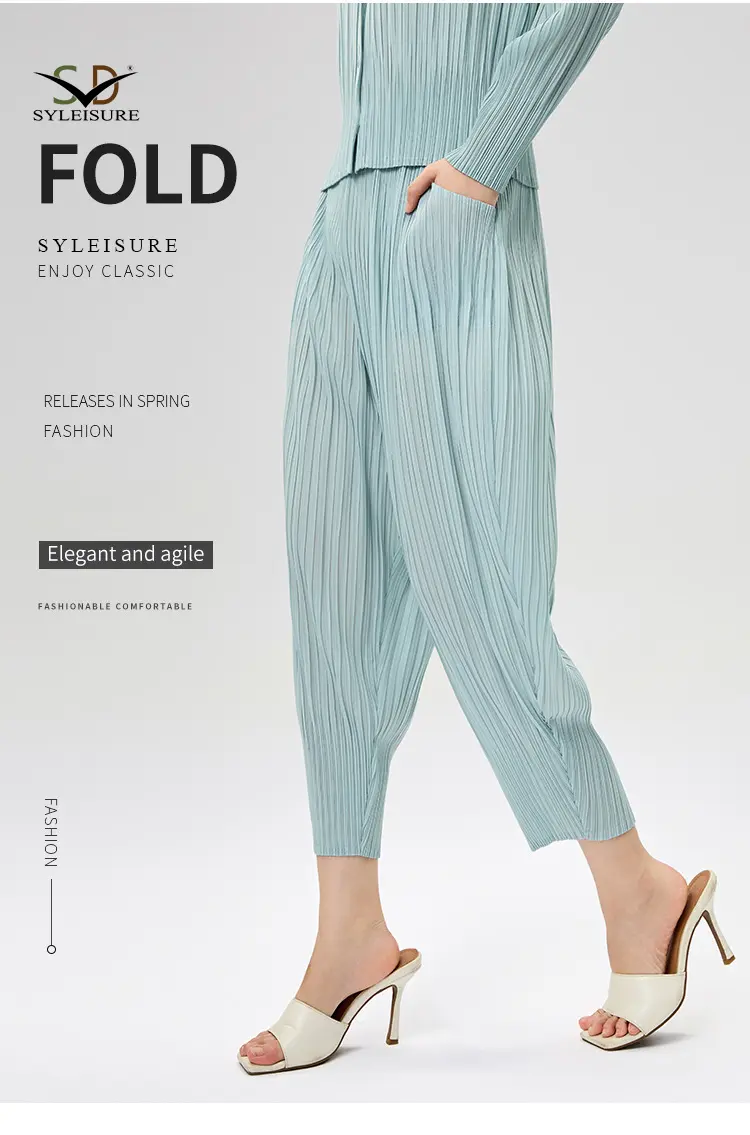 Women's Pleated Harem Pants (5)