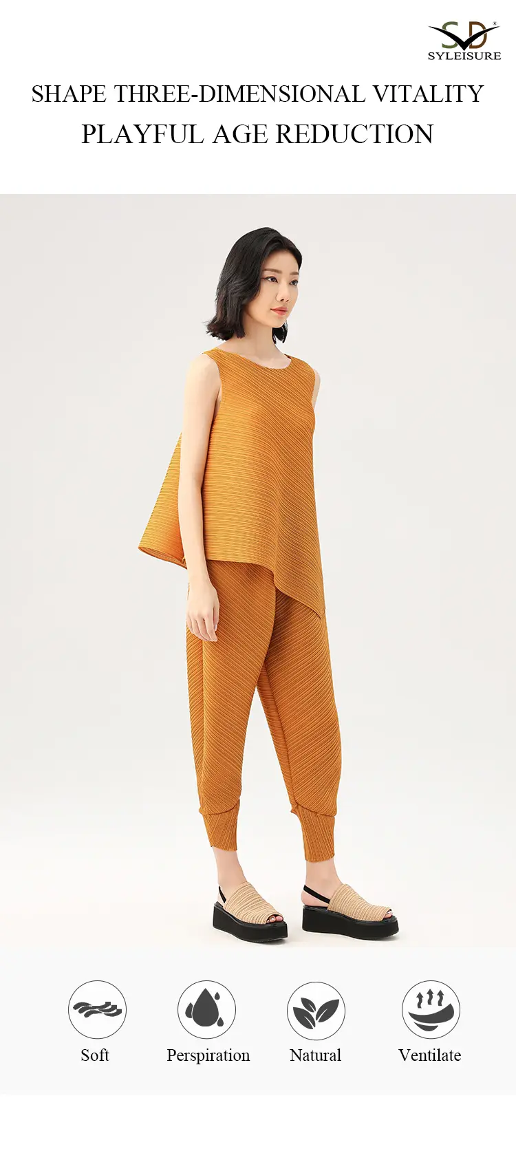 Asymmetric Top and Pants Set (3)