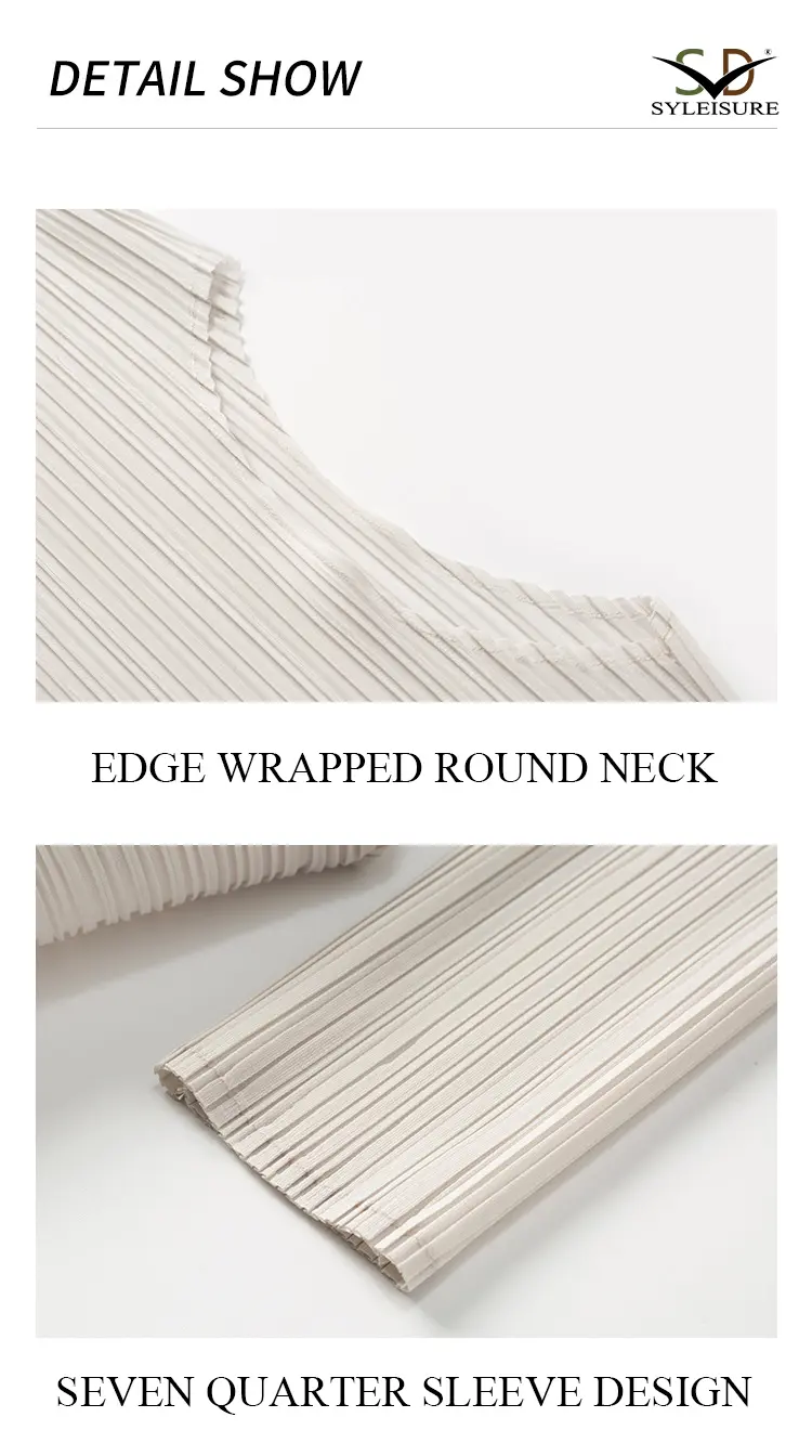 Women's Pleated Long - Sleeve Asymmetric Top (9)