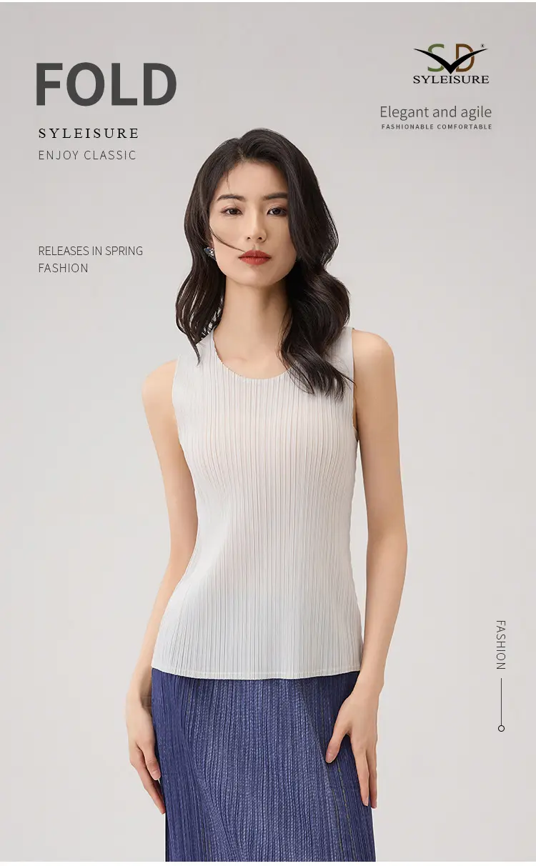 Women's Pleated Sleeveless Top (5)