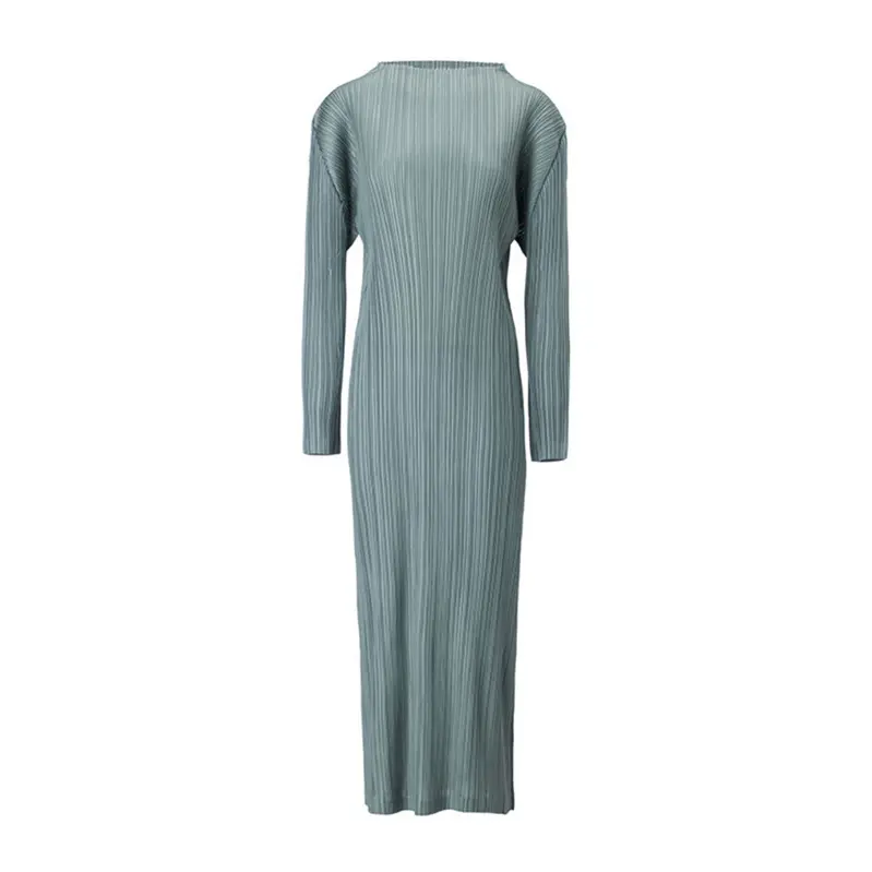 Elegant Pleated Long Sleeve Midi Dress (6).jpg