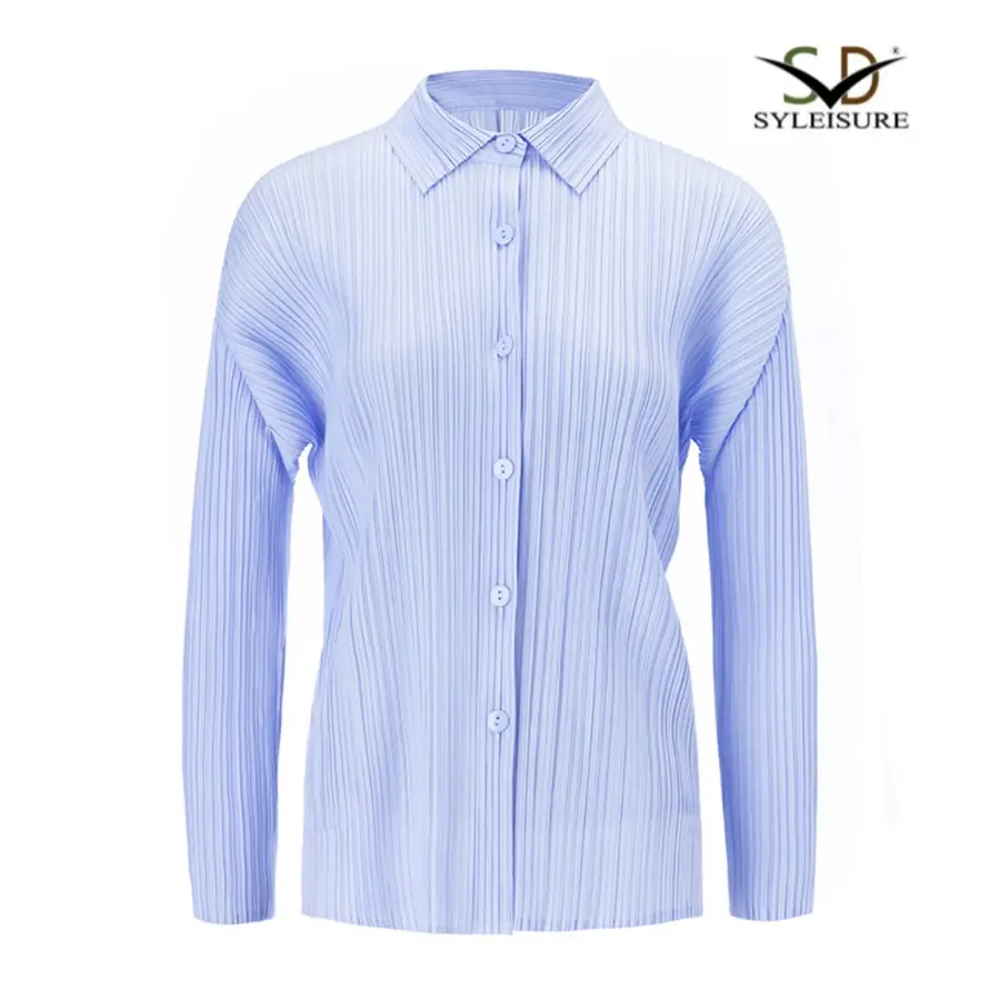 Women's Pleated Long - Sleeve Shirt (1).jpg