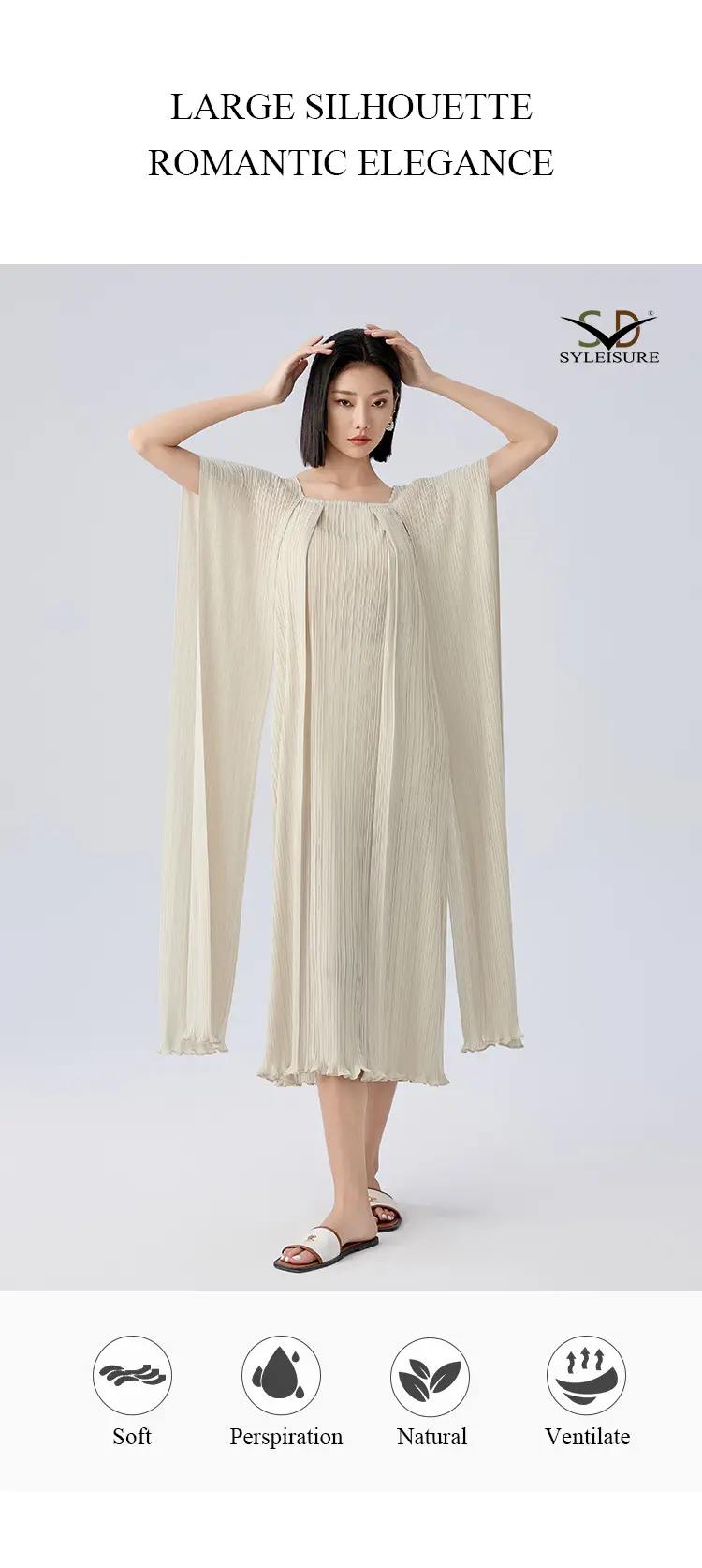Square Neck Cape Dress  (3)