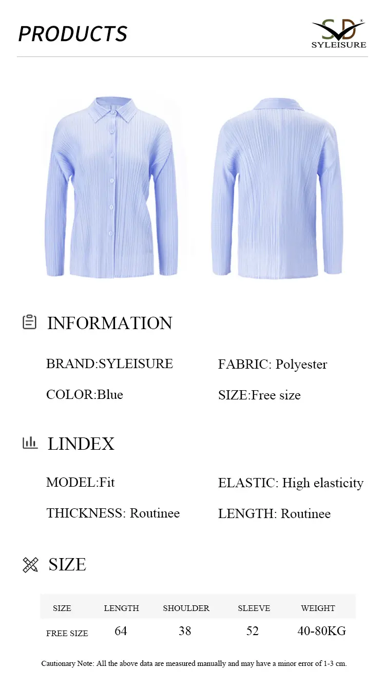 Women's Pleated Long - Sleeve Shirt (8)