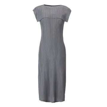 Sleeveless Pleated Midi Dress for Women