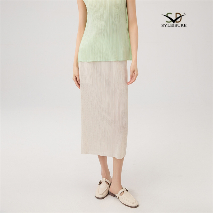 Women's Pleated Midi Skirt