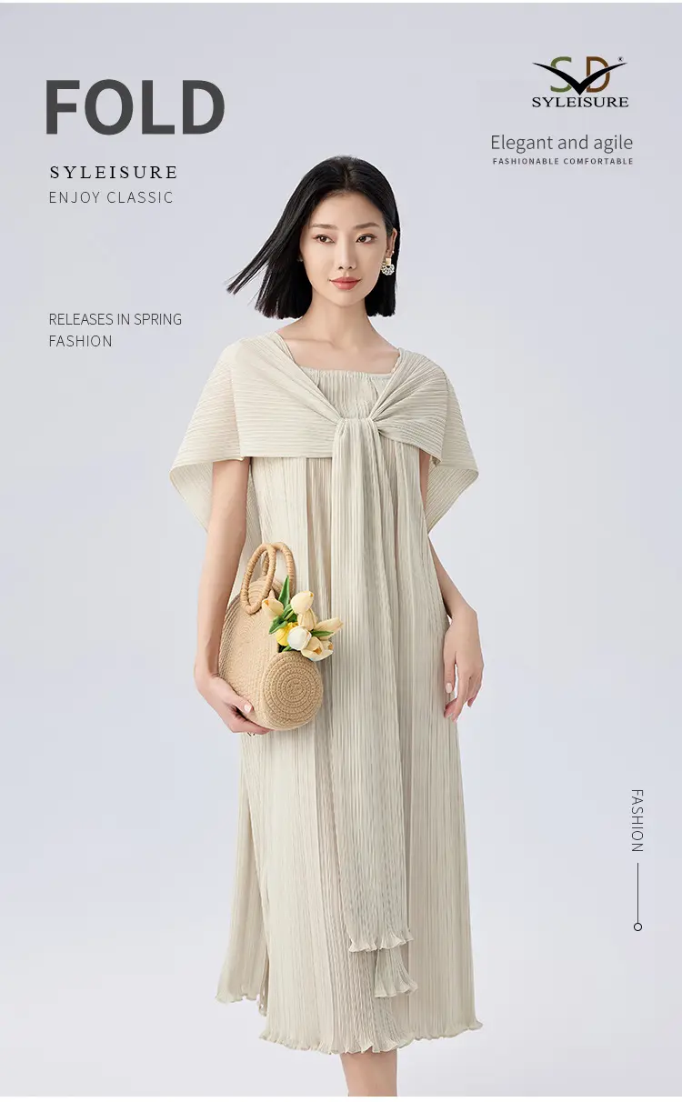 Square Neck Cape Dress  (1)