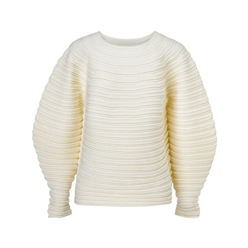 Elegant Pleated Long Sleeve Blouse for Women (1).jpg