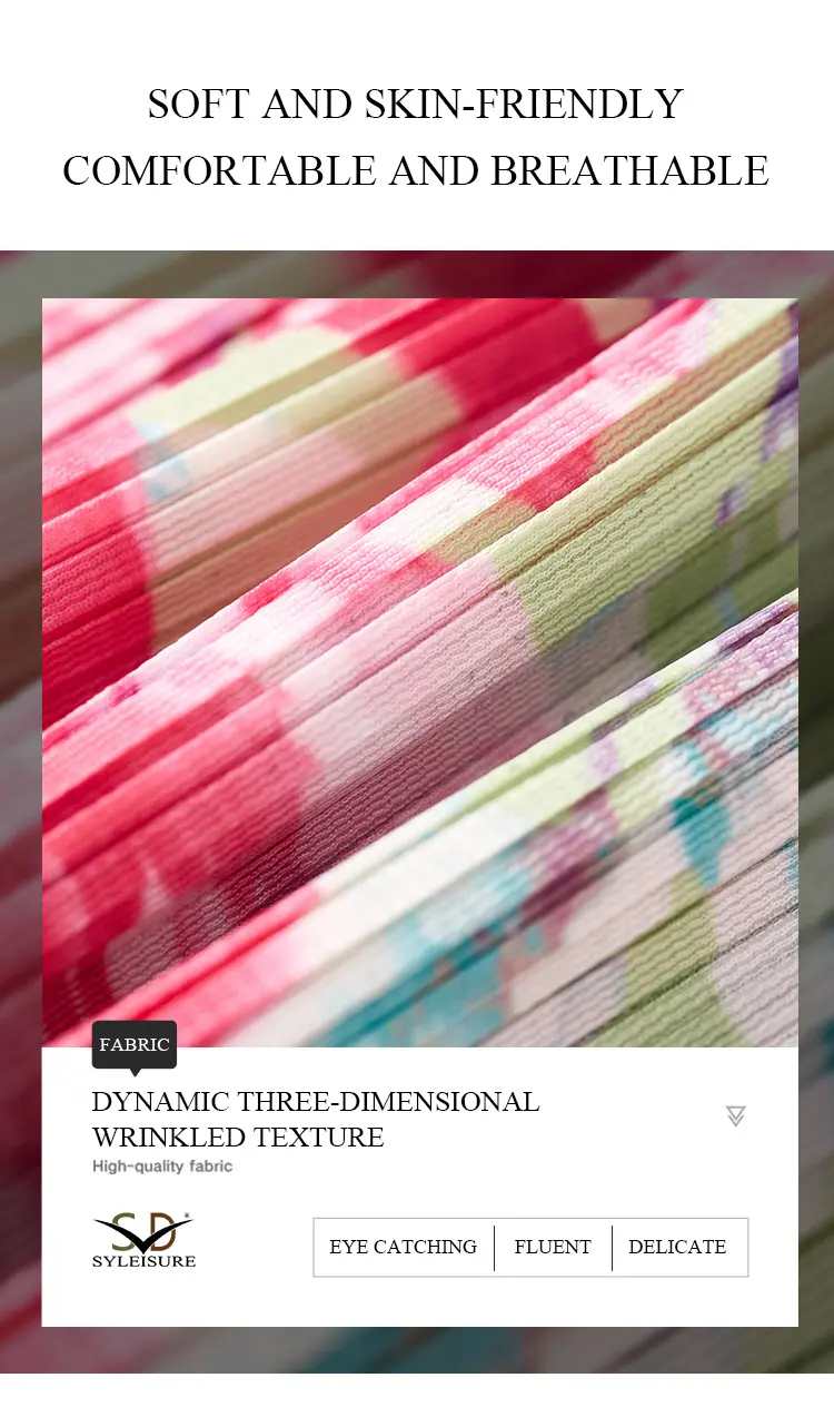 Women's Floral - Printed Pleated Sleeveless Midi Dress (6)