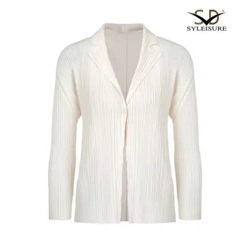 Women's Pleated Open - Front Blazer