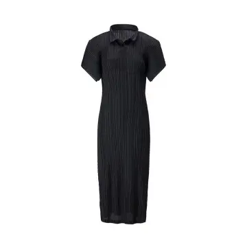 Women's Elegant Pleated Midi Dress