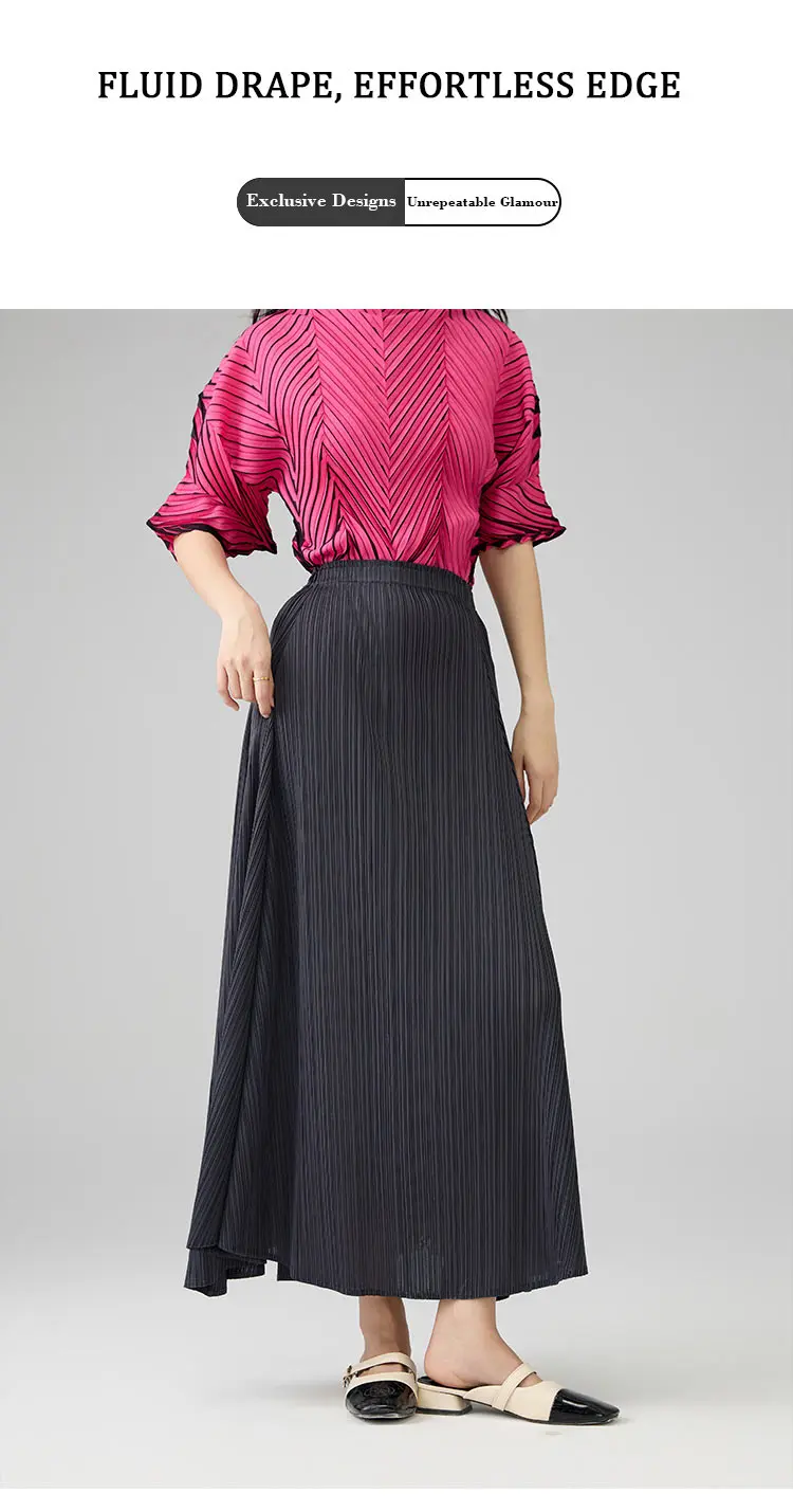 Elegant Pleated Maxi Skirt (5)