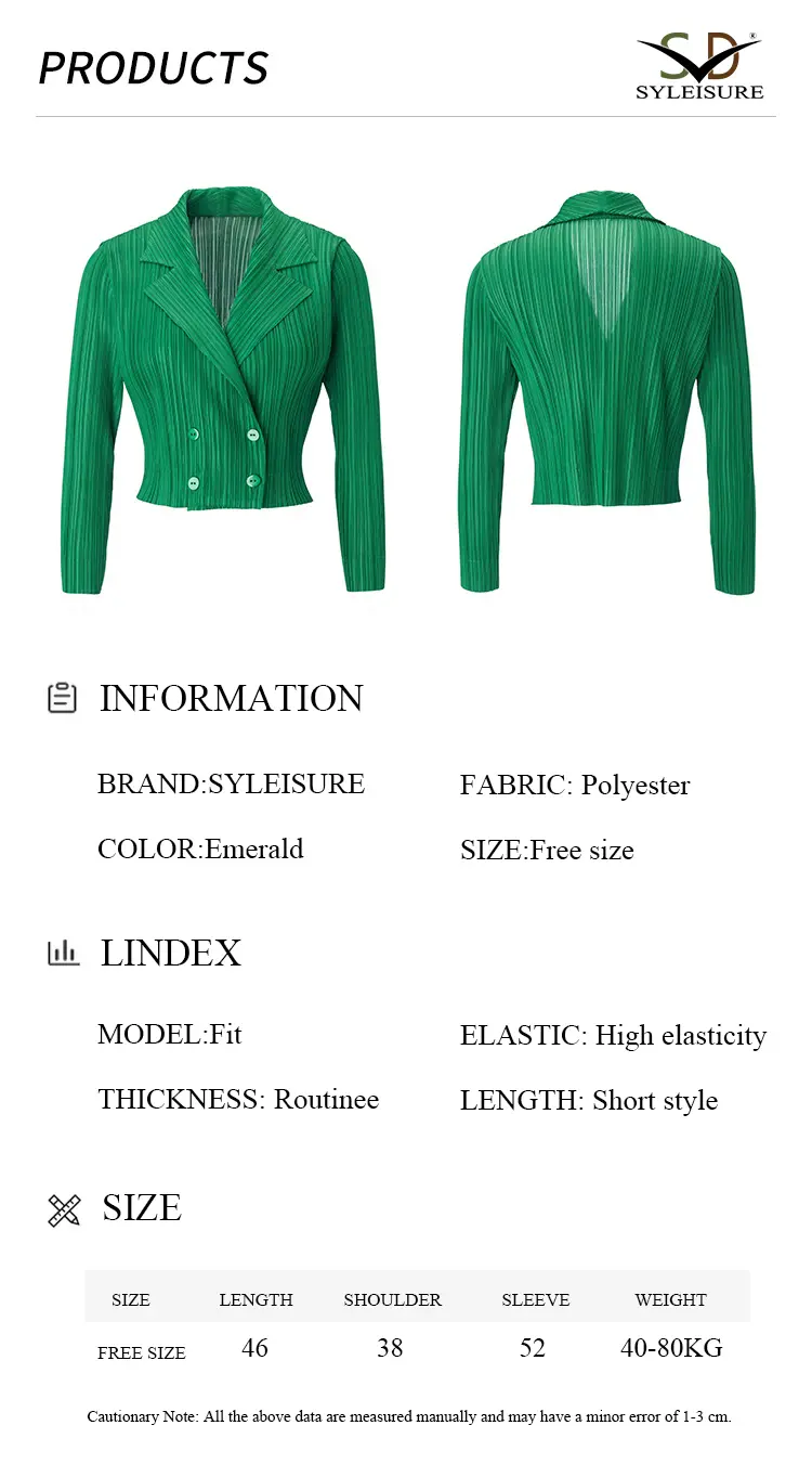 Women's Pleated Cropped Blazer (8)