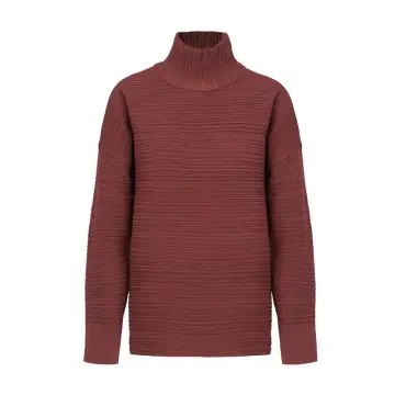 Women's Pleated Turtleneck Oversized Top