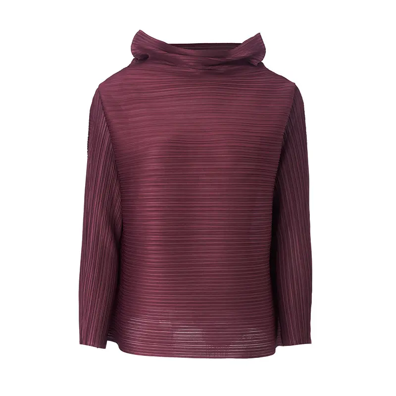 Women's Elegant Pleated Long Sleeve Blouse  (1).jpg