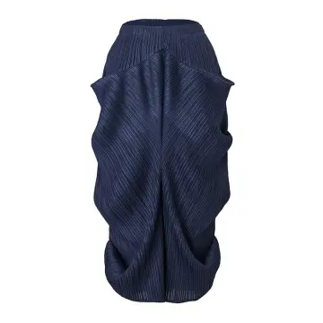 Women’s Pleated Midi Skirt – Textured...