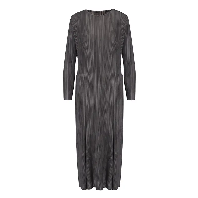 Minimalist Pleated Long Sleeve Midi Dress (1).jpg