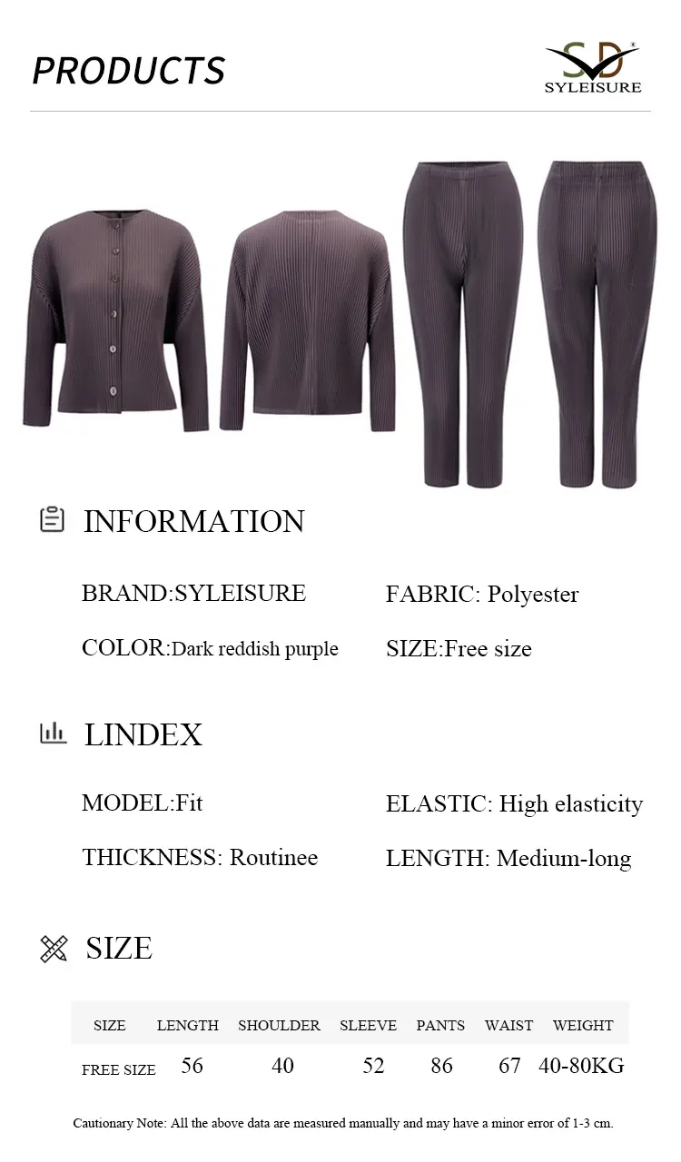 Sleeve Pleated Cardigan Set (8)