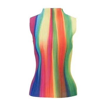 Women’s Sleeveless Pleated Top – High...