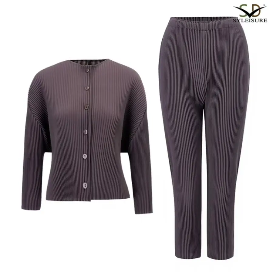 Sleeve Pleated Cardigan Set (1).jpg