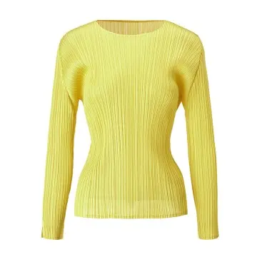 Elegant Long Sleeve Pleated Top for Women