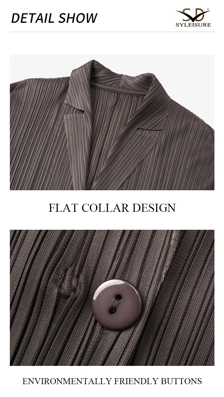 Women's Pleated Long Open - Front Coat (9)