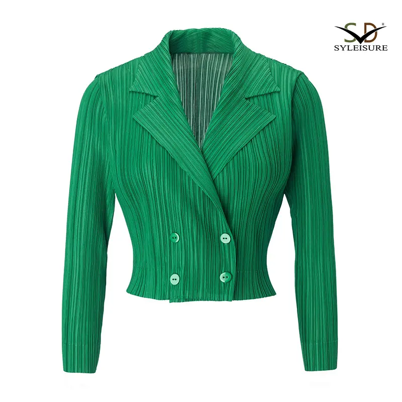 Women's Pleated Cropped Blazer (1).jpg